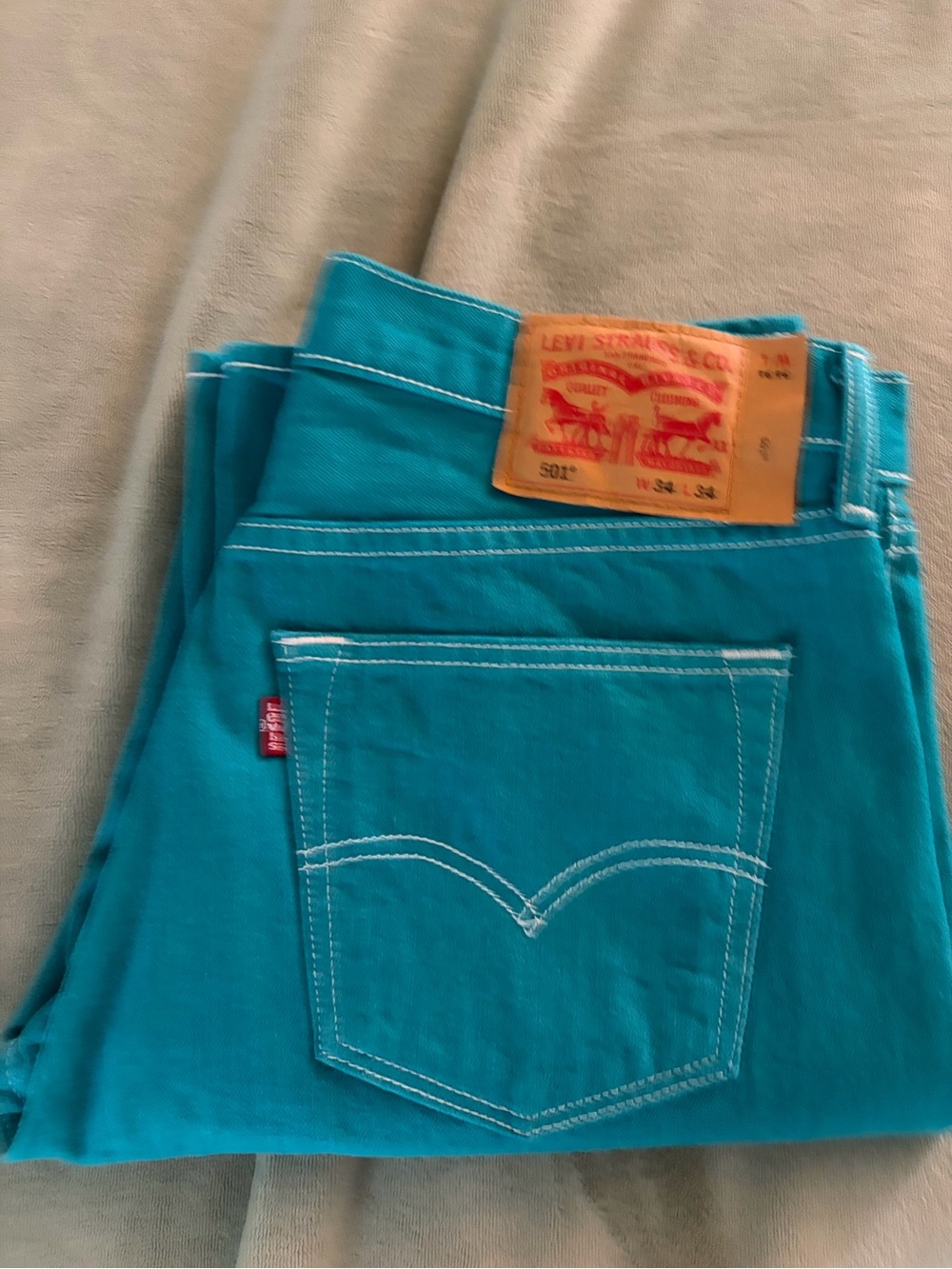 Levi's Men's Teal Slim Straight Jeans - Bright Teal
